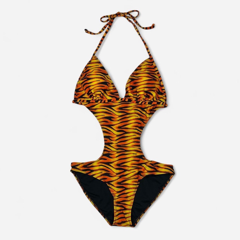 Ingear 90s/Y2K Tiger Print Monokini